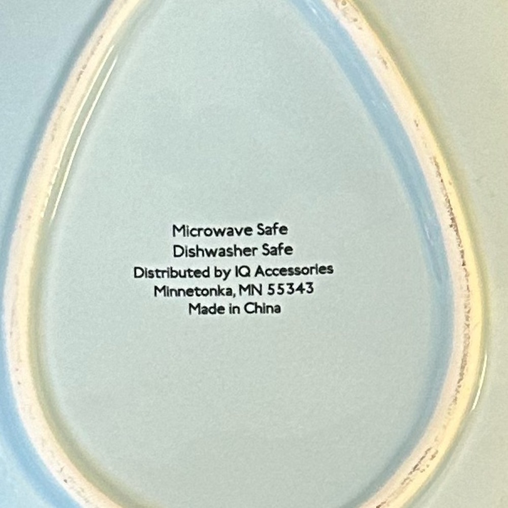 🐰🌟4xHP🌟Easter Set 4 Blue & Pink Egg Shaped Dessert Plates IQ Accessories - Picture 7 of 8